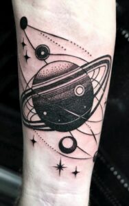 Saturn tattoo 9