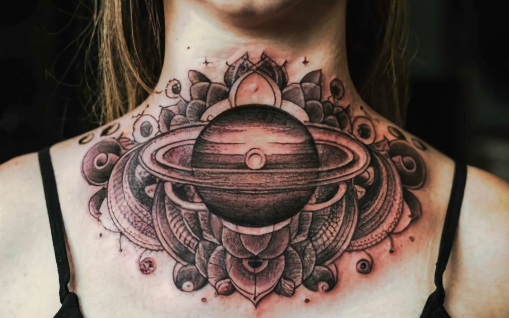 Saturn tattoo cover