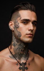 Male Behind Ear Tattoos 9