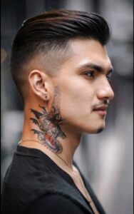 Male Behind Ear Tattoos 17