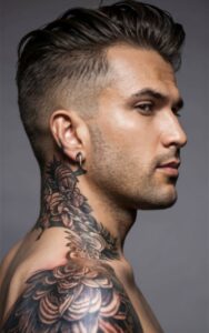 Male Behind Ear Tattoos 16