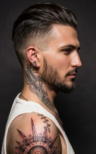 Male Behind Ear Tattoos 14