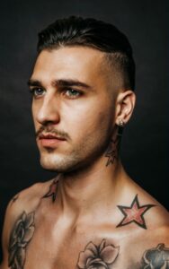 Male Behind Ear Tattoos 13