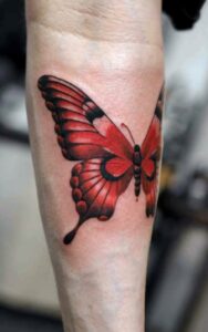 red butterfly tattoo 1