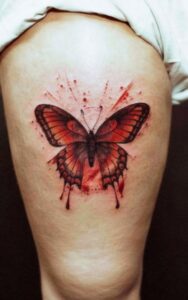 red butterfly tattoo 10