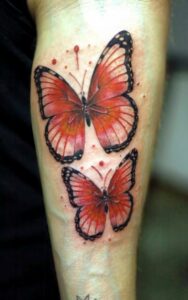 red butterfly tattoo 15
