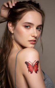 red butterfly tattoo 2