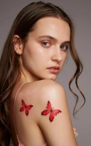 red butterfly tattoo 3