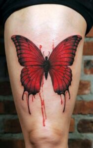 red butterfly tattoo 8