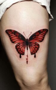 red butterfly tattoo 9