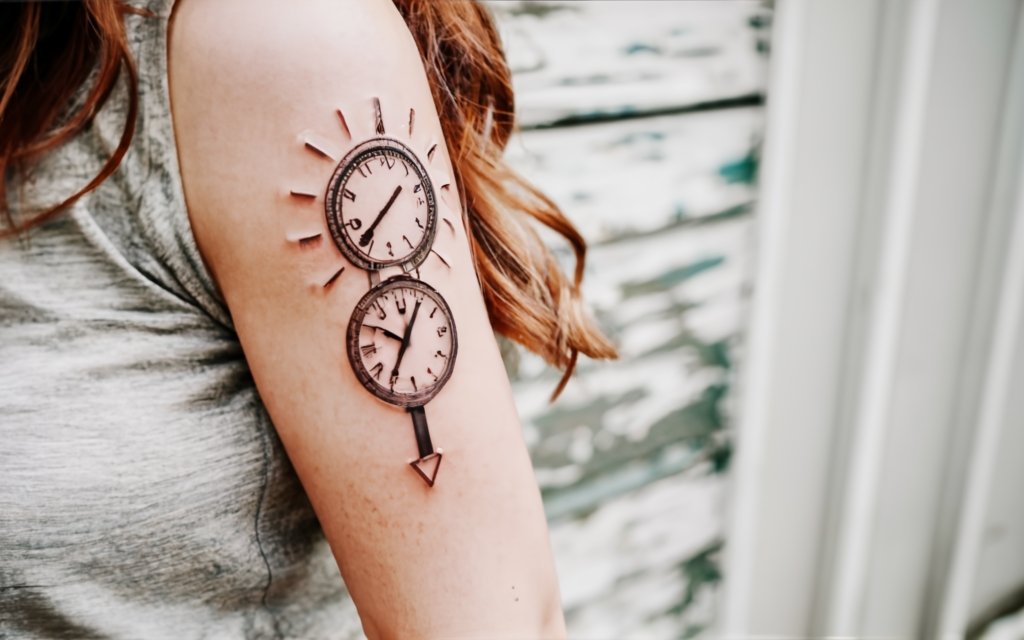 timeless clock tattoo