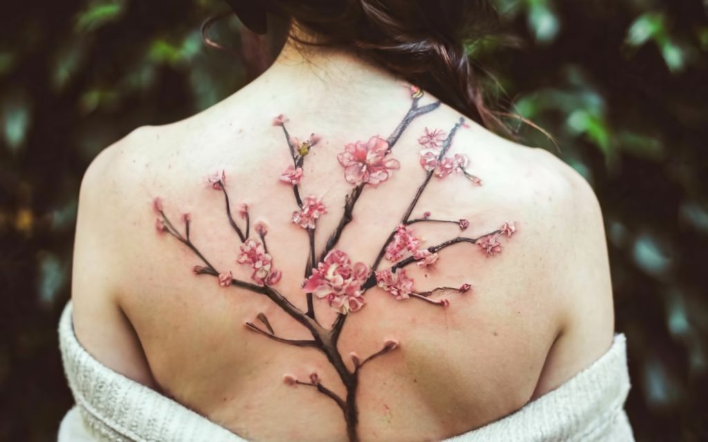 cherry blossom tattoo cover