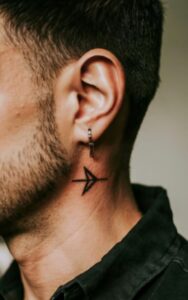 male behind the ear tattoo 13