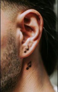 male behind the ear tattoo 3