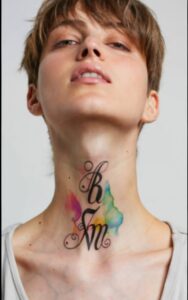 Names on Neck Tattoo 18