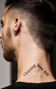 Names on Neck Tattoo 13