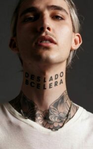 Names on Neck Tattoo 14