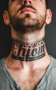 Names On Neck Tattoo 19