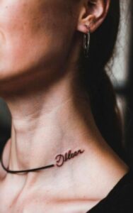 Names on Neck Tattoo 4