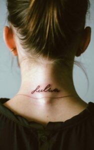 Names on Neck Tattoo 5