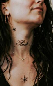 Names on Neck Tattoo 9