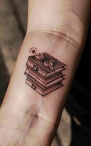 book tattoo minimalist