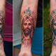 Jesus forearm tattoo