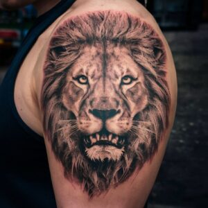 Lion Shoulder Tattoos 11