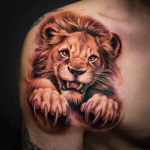 Lion Shoulder Tattoos 12