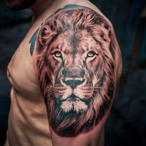 Lion Shoulder Tattoos 8