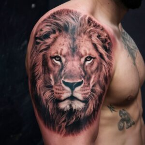 Lion Shoulder Tattoos 9