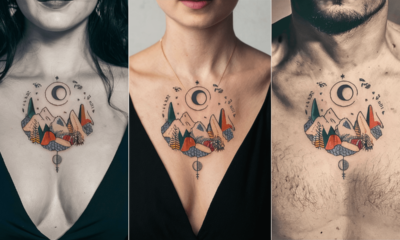 Moon and Mountains Tattoo ideas