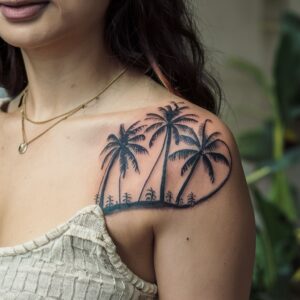 Palm Trees tattoos 4