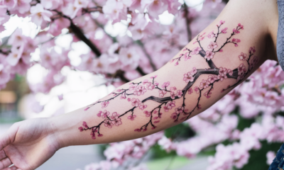 cherry blossom on forearm