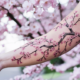 cherry blossom on forearm