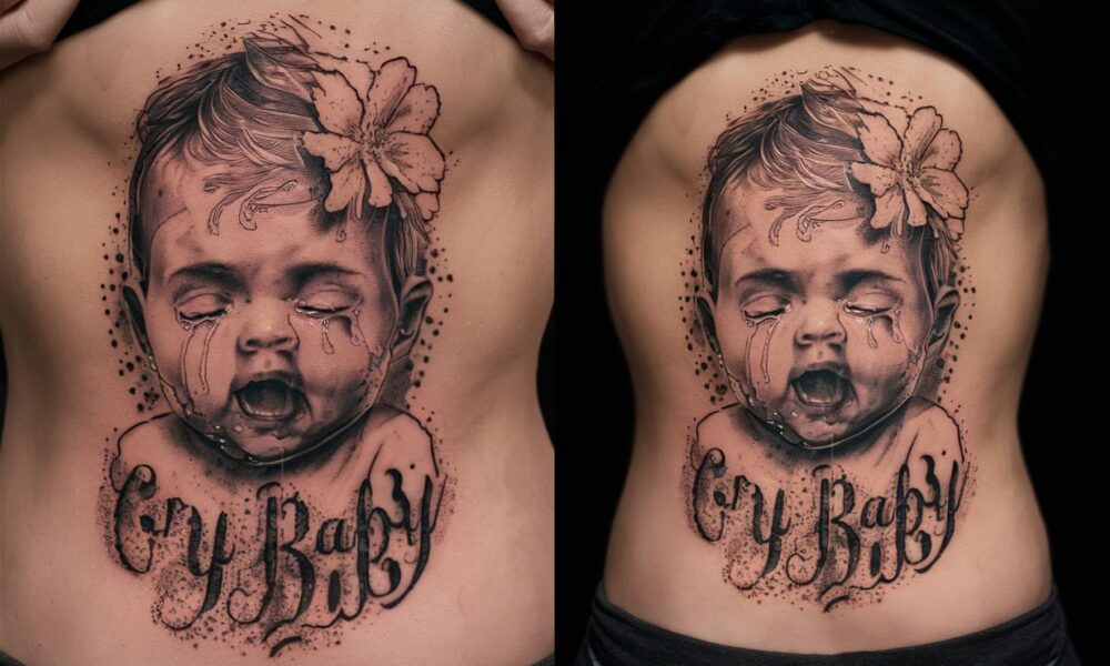 cry baby tattoo idea