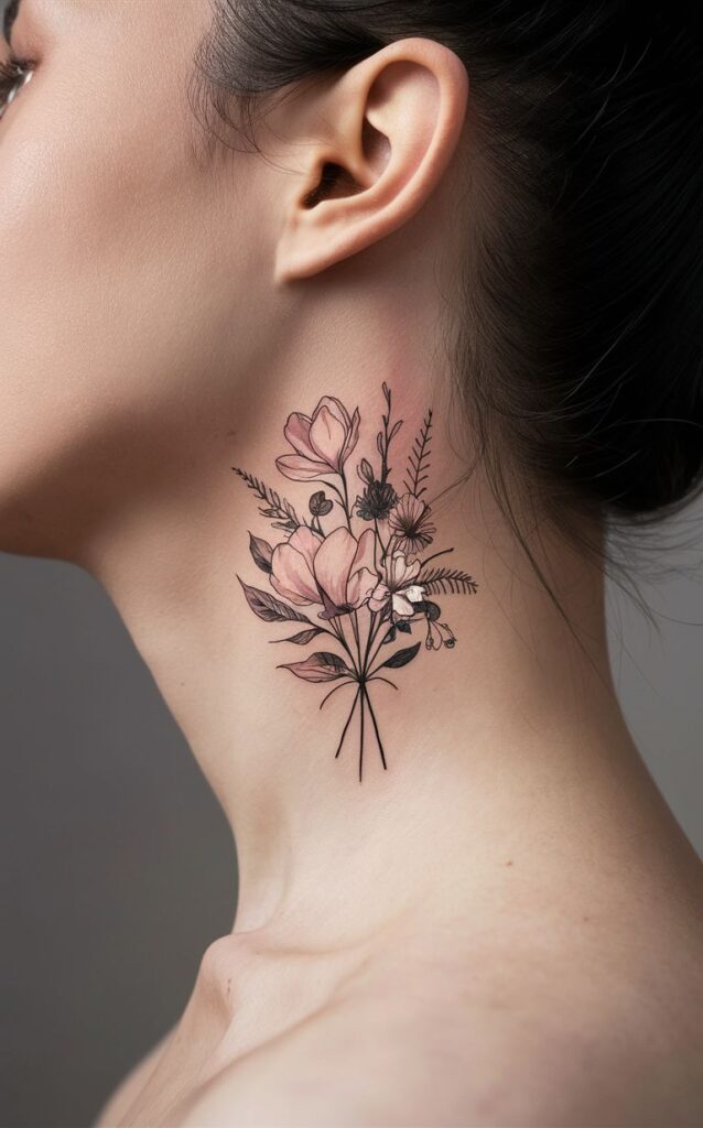 magnolia flower tattoo female