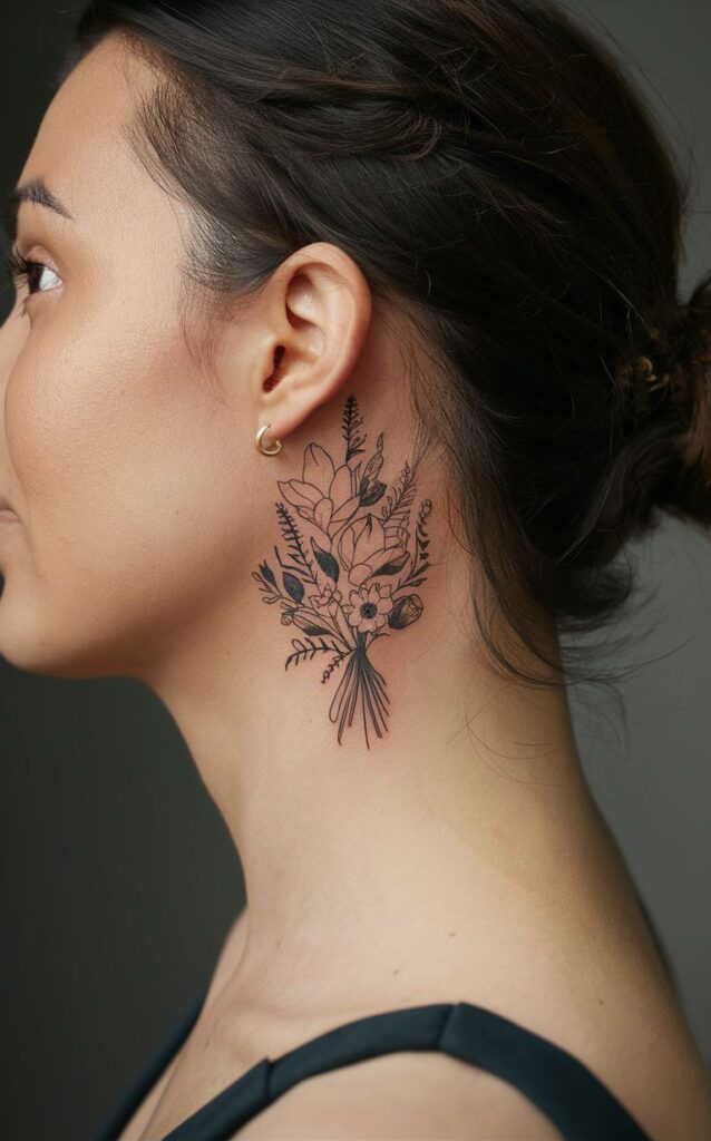 magnolia flower tattoo female