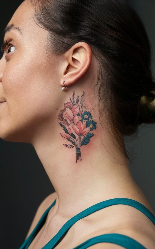 magnolia flower tattoo female