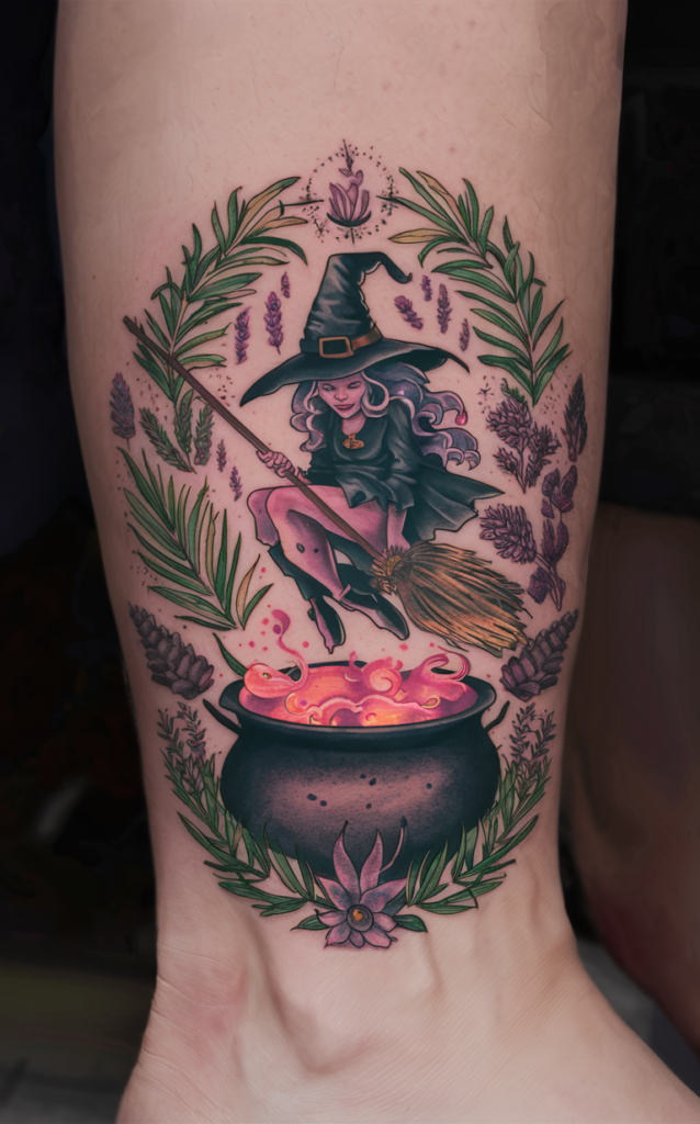 witch tattoo symbols