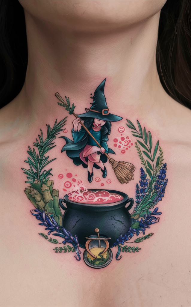 witch tattoo symbols