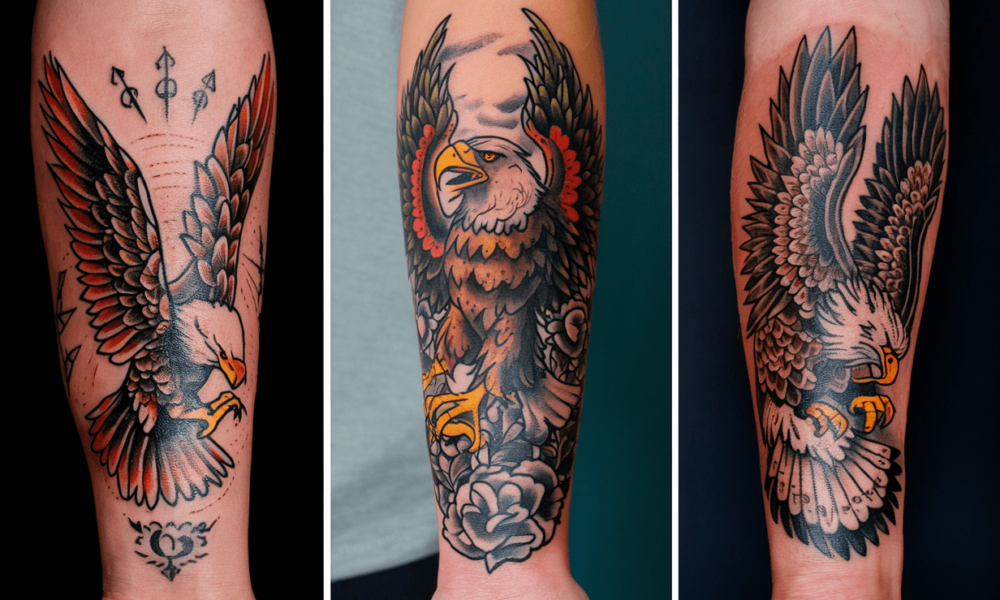 Eagle Forearm Tattoos Ideas