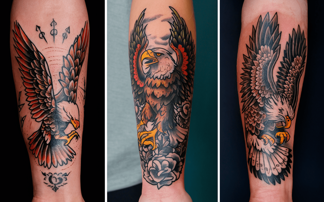 Eagle Forearm Tattoos Ideas