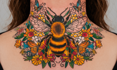 Bee tattoo idea for female