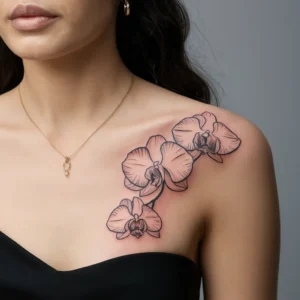 Orchid tattoos small -Orchid tattoo meaning -Orchid tattoos for females - Orchid tattoo male -Simple orchid tattoos - Orchid tattoo black and white