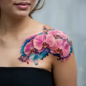 Orchid Tattoo 3 Orchid tattoos small -Orchid tattoo meaning -Orchid tattoos for females - Orchid tattoo male -Simple orchid tattoos - Orchid tattoo black and white