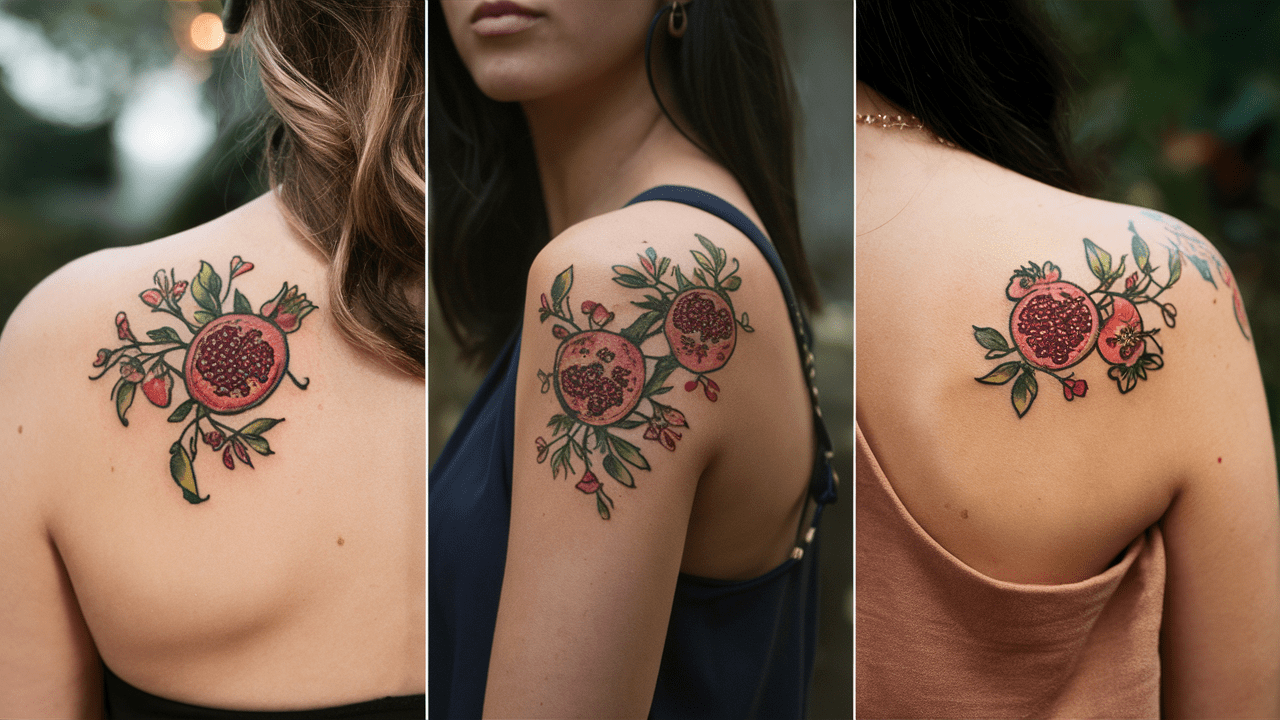 Pomegranate Blossom Tattoo
