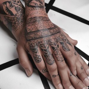 Traditional Hand Tattoos 12