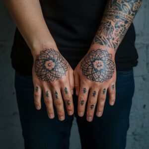 Traditional Hand Tattoos 6