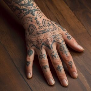 Traditional Hand Tattoos 7